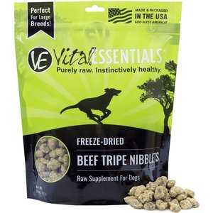Vital Essentials Freeze-Dried Beef Tripe Nibblets Raw Digestive Supplement for Dogs, 1-lb bag