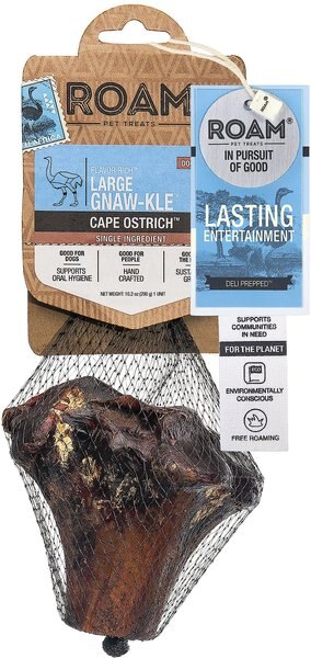 Roam Large Gnawkle Cape Ostrich Dog Treat, 1 count slide 1 of 7