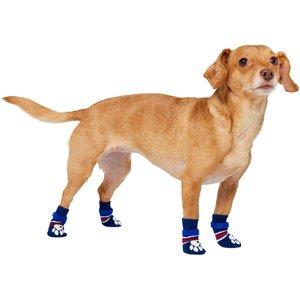 Frisco Non-Skid Navy Dog Socks, Red & White Stripe, Size 2