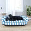 Nautica Pet Chadwich Couch Dog Bed, Blue & White, Medium