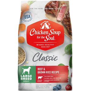 Chicken Soup for the Soul Beef & Brown Rice Recipe Large Breed Adult Dry Dog Food, 28-lb bag