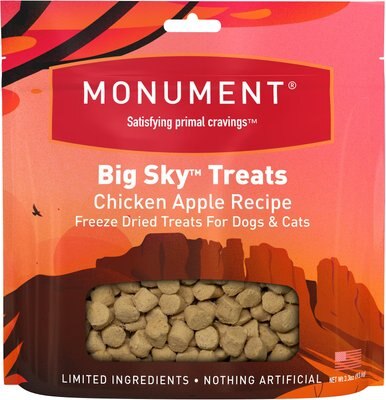 Monument Big Sky Chicken Apple Recipe Freeze-Dried Dog & Cat Treats, 3.3-oz bag, slide 1 of 1