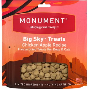 Monument Big Sky Chicken Apple Recipe Freeze-Dried Dog & Cat Treats, 3.3-oz bag