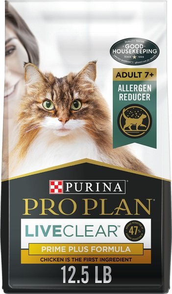 Purina Pro Plan LIVECLEAR Adult 7+ Prime Plus Longer Life Formula Dry Cat Food, 12.5-lb bag slide 1 of 10