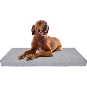 Petlibro Memory Foam Rectangular Dog Bed, Grey, X-Large