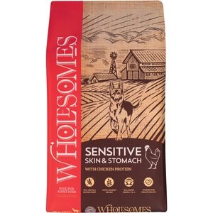 Wholesomes Sensitive Skin & Stomach Chicken & Brown Rice Dry Dog Food, 30-lb bag