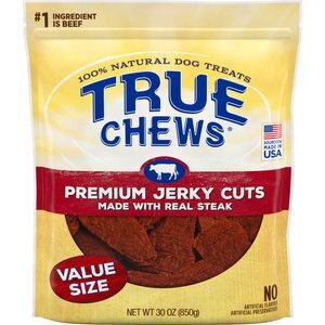True Chews Premium Jerky Cuts with Real Sirloin Steak Dog Treats, 30-oz bag
