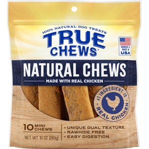 True Chews Natural Chews Mini Real Chicken Dog Treats, 10 count
