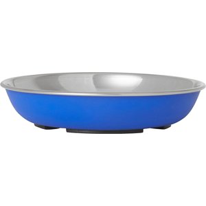 Frisco Heavy Duty Non-Skid Saucer Cat Bowl, bundle of 2, Blue