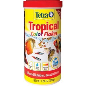 Tetra Color Tropical Flakes Fish Food, 7.06-oz jar, bundle of 2