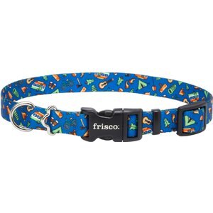Frisco Camping Fun Dog Collar,Extra Small: 8 to 12-in Neck, 5/8-in Wide