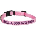 GoTags Small Font Personalized Dog Collar, Pink, X-Small