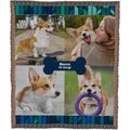 Frisco Contemporary Mosaic with Bone Collage Woven Photo Throw Personalized Blanket, 50" x 60"