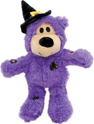 KONG Wild Knot Bear Squeaky Plush Dog Toy, Purple, slide 1 of 1