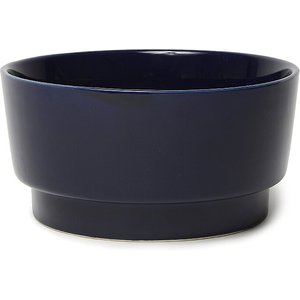 Waggo Gloss Ceramic Dog Bowl, Midnight, 2-cup