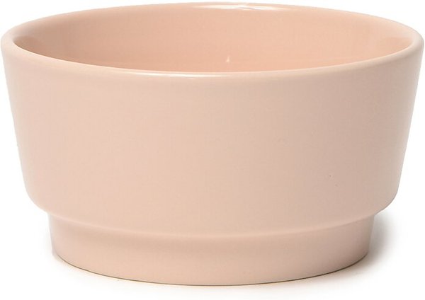 Waggo Gloss Ceramic Dog Bowl, Rose, 8-cup slide 1 of 1