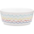 Waggo Sketched Wave Ceramic Dog & Cat Bowl, 4-cup