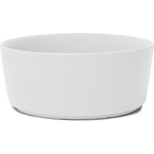 Waggo Simple Solid Ceramic Dog & Cat Bowl, Light Grey, 4-cup