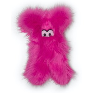 West Paw Darby Squeaky Stuffing-Free Plush Dog Toy, Hot Pink