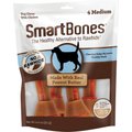 SmartBones Peanut Butter Medium Chews Dog Treats, 4 count