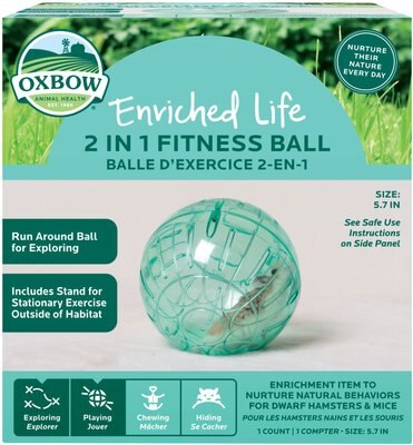 Oxbow Enriched Life 2 in 1 Fitness Ball Small Animal Toy, slide 1 of 1