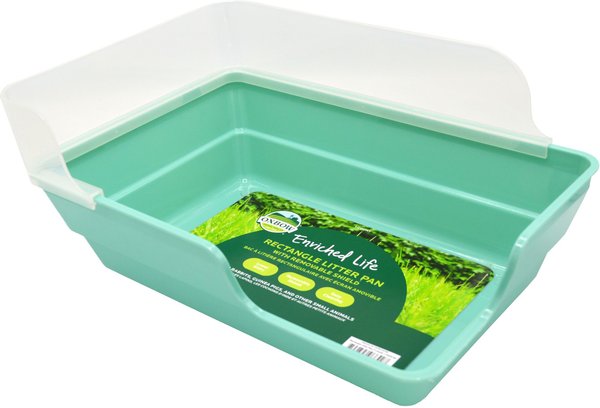 Oxbow Enriched Life Rectangle Small Animal Litter Pan With Removable Shield slide 1 of 4