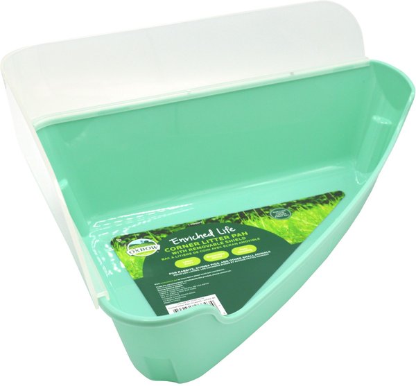 Oxbow Enriched Life Corner Small Animal Litter Pan With Removable Shield slide 1 of 4