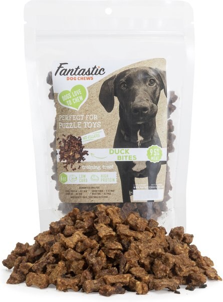 Fantastic Dog Chews 95% Duck Bites Dog Treats, 6-oz bag slide 1 of 1