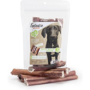 Fantastic Dog Chews Thick Bully Sticks Grain-Free Dog Treats, 6-in, 8-oz bag