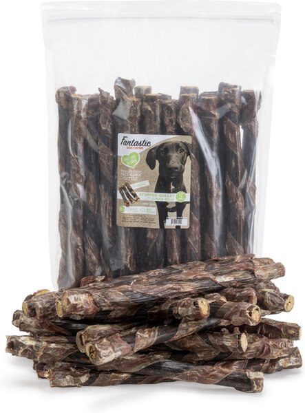 Fantastic Dog Chews Stuffed Gullets with Junior Bully Dog Treats, 12-in, 25 count slide 1 of 1