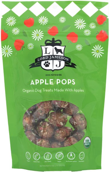 Lord Jameson Apple Pops Vegan Dog Treats, 6-oz bag slide 1 of 4