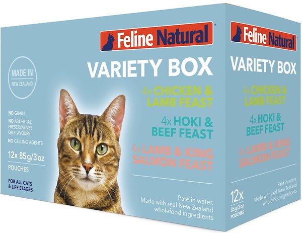 Feline Natural Variety Pack Grain-Free Wet Cat Food, 3-oz pouch, case of 12 slide 1 of 8