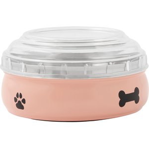 Frisco Travel Non-skid Stainless Steel Dog & Cat Bowl, Peach, 3 Cups