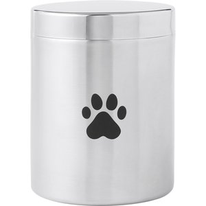 Frisco Fish Bone Print Stainless Steel Storage Canister, Silver, 10.5 Cups