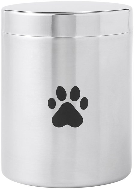 FRISCO Fish Bone Print Stainless Steel Storage Canister, Silver, 10.5 Cups - Chewy.com