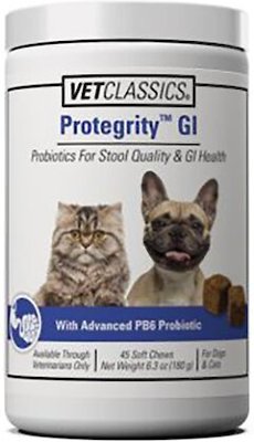 VetClassics Protegrity GI Probiotics Soft Chews Dog & Cat Supplement, 45 count, slide 1 of 1