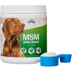 TopDog Health MSM Joint Boost Unflavored Powder Dog Supplement, 1-lb jar
