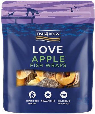 Fish4Dogs Sweet Ocean Wraps Fish & Apple Dog Treats, 3.5-oz bag, slide 1 of 1