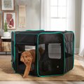 Frisco Soft-Sided Dog & Cat Exercise Playpen, Black/Teal, 62-in