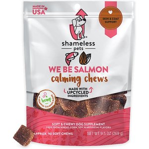 Shameless Pets We Be Salmon Calming Chews Dog Supplement, 90 count
