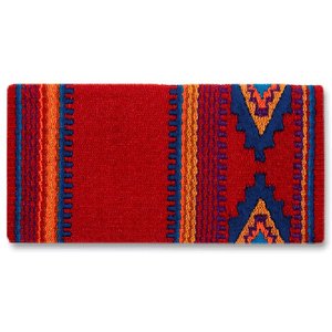 Mayatex Firecracker Wool Horse Saddle Blanket, Red