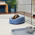 Frisco Herringbone Small Pet Plush Oval Cuddler