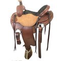 Colorado Saddlery Colorado Rancher Horse Saddle, Heavy Oiled Leather, 14.5-in, Quarter Horse