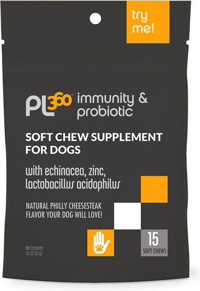 PL360 Immunity & Probiotic Soft Chews Dog Supplement, 15 count slide 1 of 2