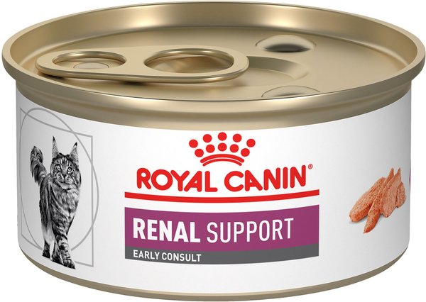Royal Canin Veterinary Diet Adult Renal Support Early Consult Loaf in Sauce Canned Cat Food, 3-oz, case of 24 slide 1 of 7