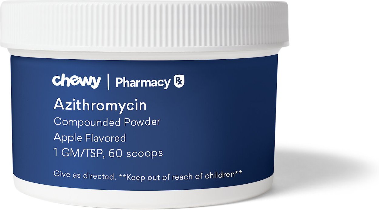 AZITHROMYCIN COMPOUNDED Powder Apple Flavored for Horses, 1 GM/TSP, 60