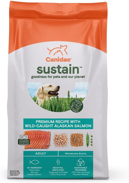 CANIDAE Sustain Premium Recipe Wild-Caught Alaskan Salmon Adult Dry Dog Food, 18-lb bag slide 1 of 8