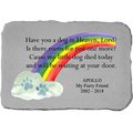 Kay Berry Have You A Dog in Heaven Rainbow Personalized Memorial Stone