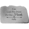 Kay Berry Cats Leave Pawprints Personalized Memorial Stone