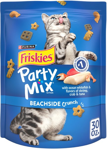 Friskies Party Mix Beachside Crunch Cat Treats, 30-oz bag slide 1 of 11